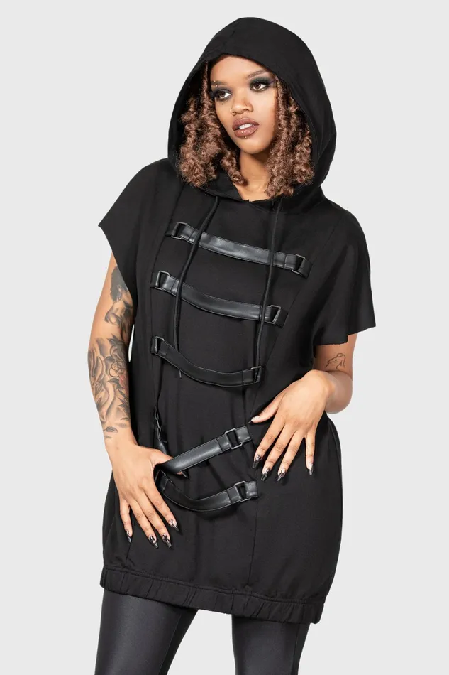 Women Hoodies Killstar Skonnad Sleeveless Hoodie