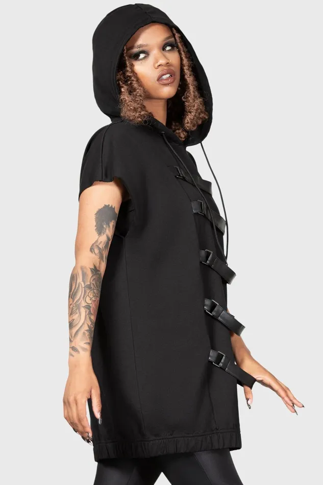 Women Hoodies Killstar Skonnad Sleeveless Hoodie
