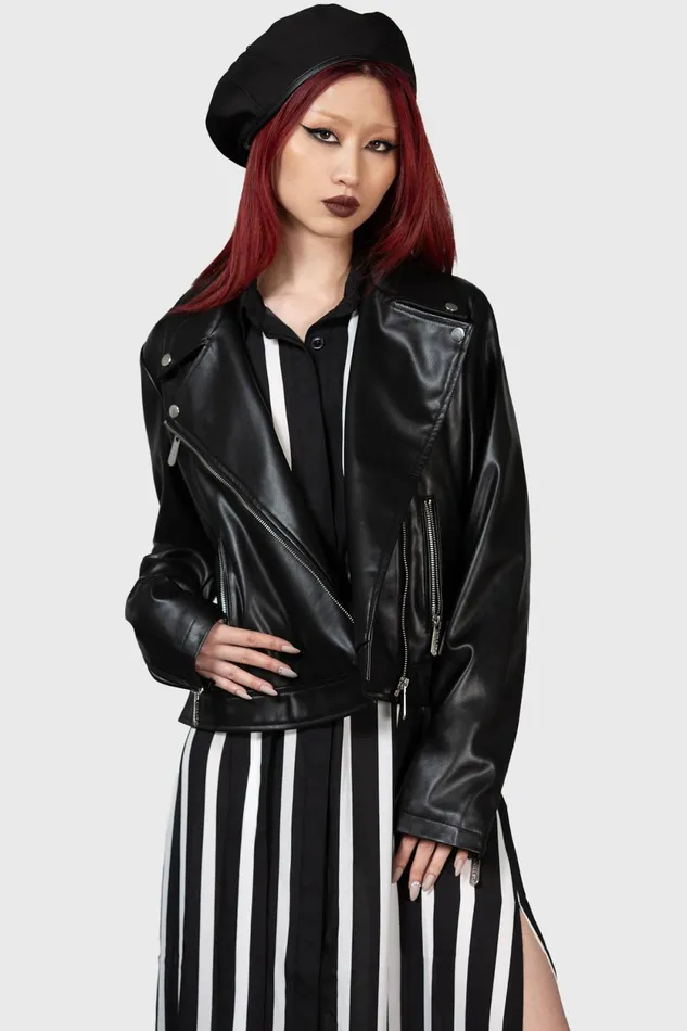 Women Jackets and Coats Killstar Night Wrath Biker Jacket