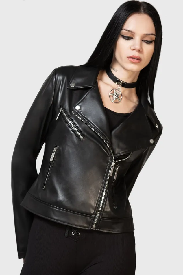 Women Jackets and Coats Killstar Night Wrath Biker Jacket