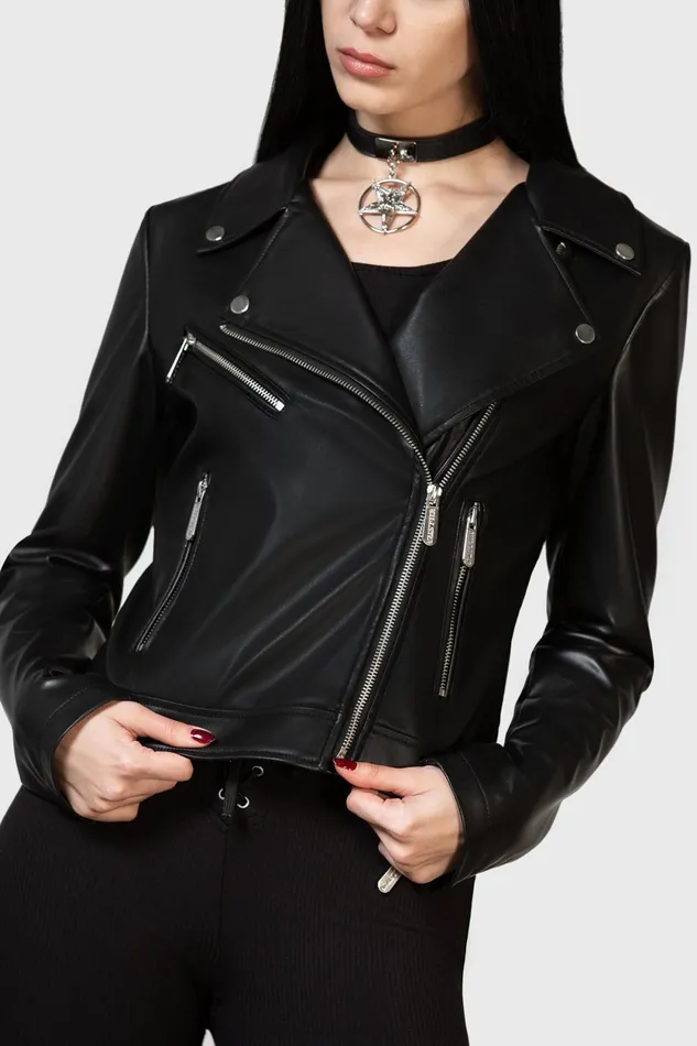 Women Jackets and Coats Killstar Night Wrath Biker Jacket
