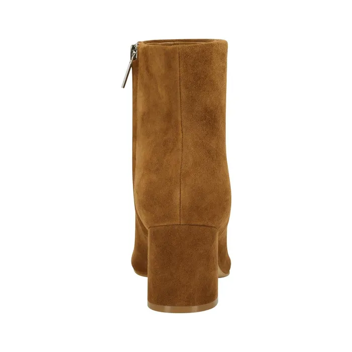 Women Jarli Pointy Ankle Bootie Brown Suede Marc Fisher Dress Boots