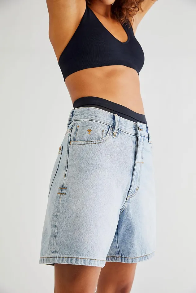 Women Jean Shorts Free People Koko Shorts Time Worn Blue