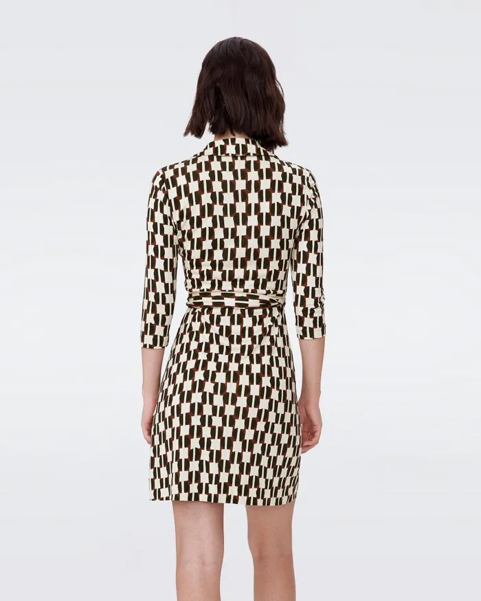 Women Jeanne Silk Jersey Wrap Dress Maypole Black DVF Dresses