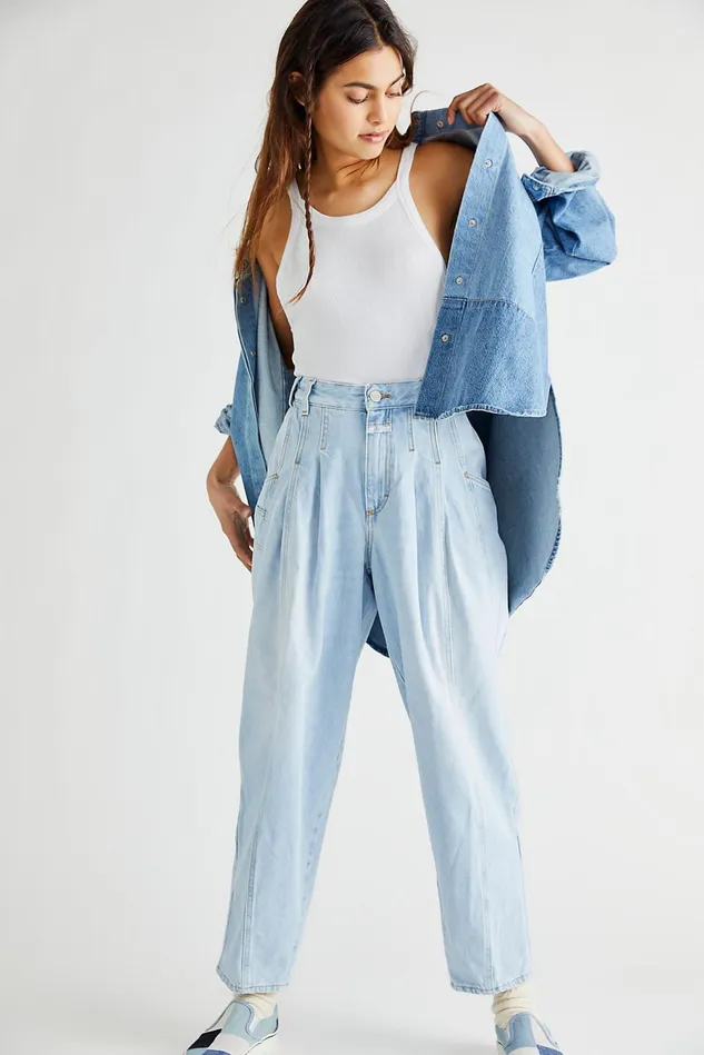 Women Jeans Free People Bella Jeans Light Blue