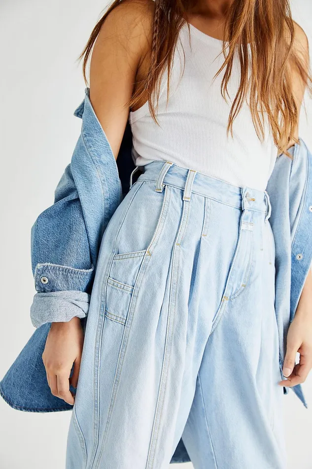 Women Jeans Free People Bella Jeans Light Blue