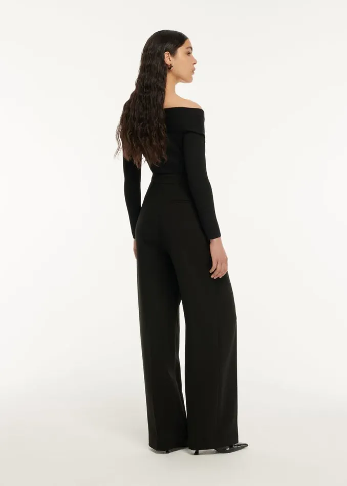 Women Jumpsuits Roland Mouret Long Sleeve Flat Knit Bodysuit