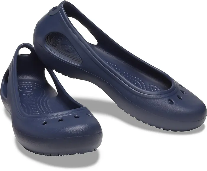 Women Kadee Flat Navy Navy Crocs Flats