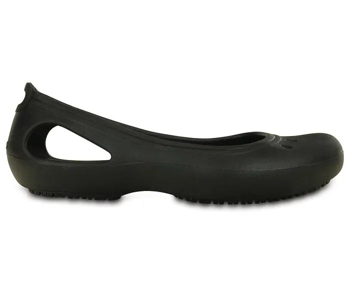 Women Kadee Work Flat Black Crocs Flats
