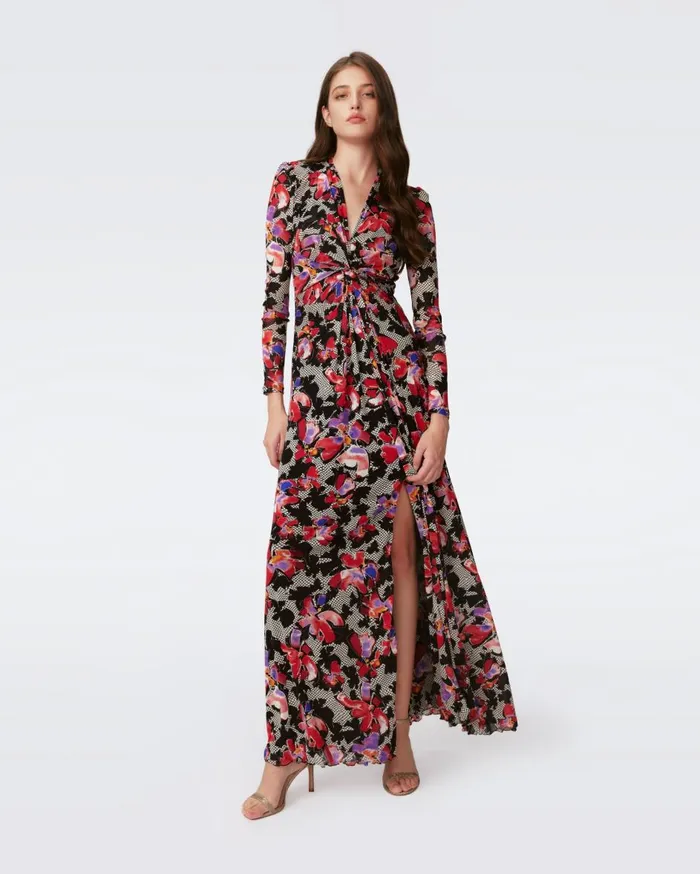 Women Kassia Mesh Dress Odette Floral DVF Dresses