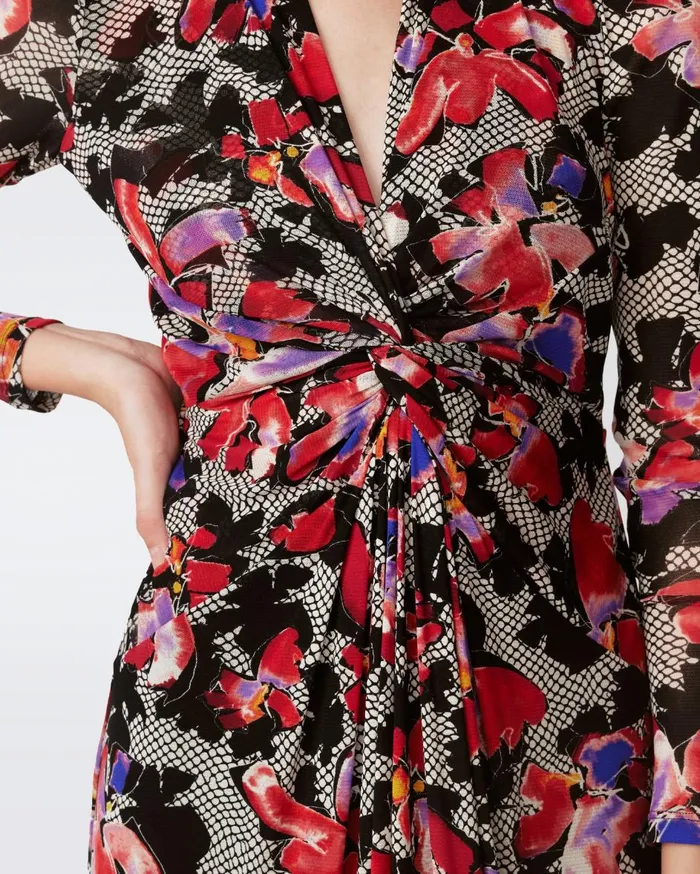 Women Kassia Mesh Dress Odette Floral DVF Dresses