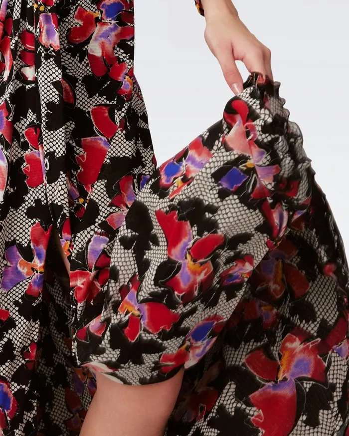 Women Kassia Mesh Dress Odette Floral DVF Dresses