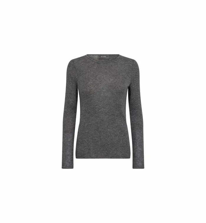 Women Knits MOS MOSH MMBouch Oneck Knit Sharkskin