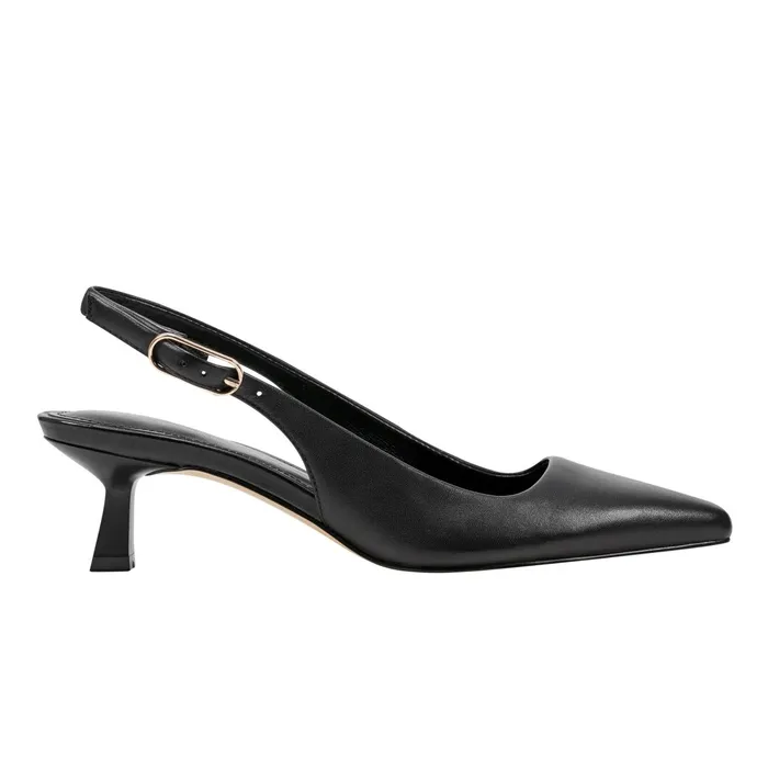Women Kory Slingback Pump Black Leather Marc Fisher Heels and Pumps