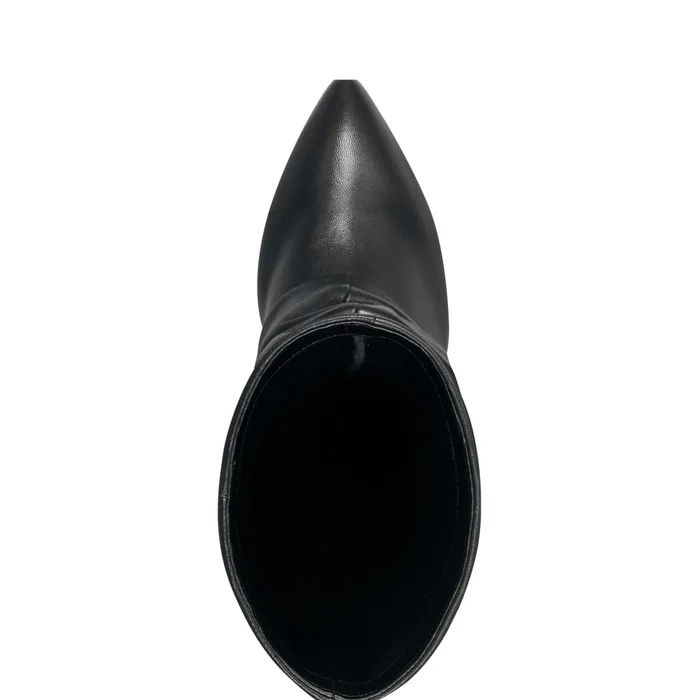 Women Lalita Foldover Dress Boot Black Leather Marc Fisher Dress Boots