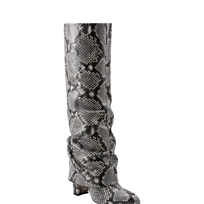 Women Lalita Foldover Dress Boot Snake Print Marc Fisher Boots