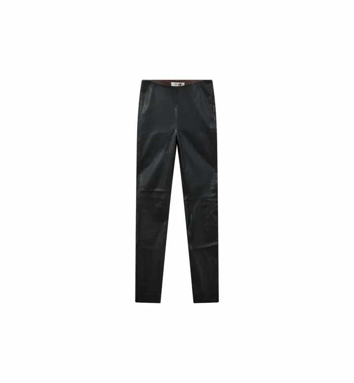 Women Leather MOS MOSH MMLucille Stretch Leather Legging Black