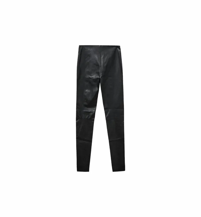 Women Leather MOS MOSH MMLucille Stretch Leather Legging Black