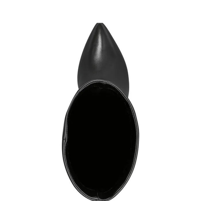 Women Leina Block Heel Pointy Toe Dress Boot Black Marc Fisher Boots and Booties