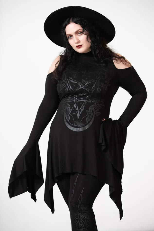 Women Long Sleeves Killstar Kiss 039N039 Spell Long Sleeve Top