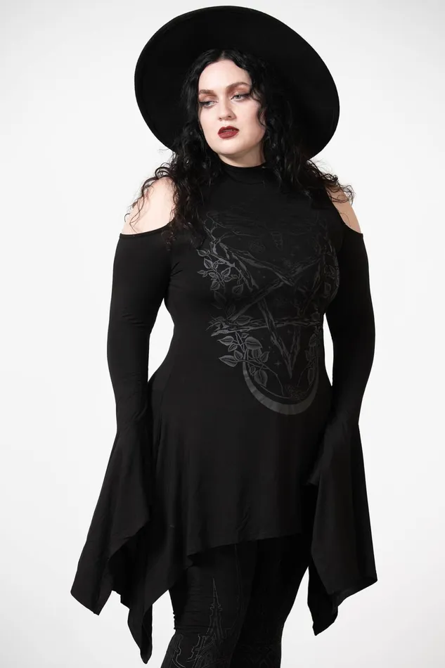Women Long Sleeves Killstar Kiss 039N039 Spell Long Sleeve Top
