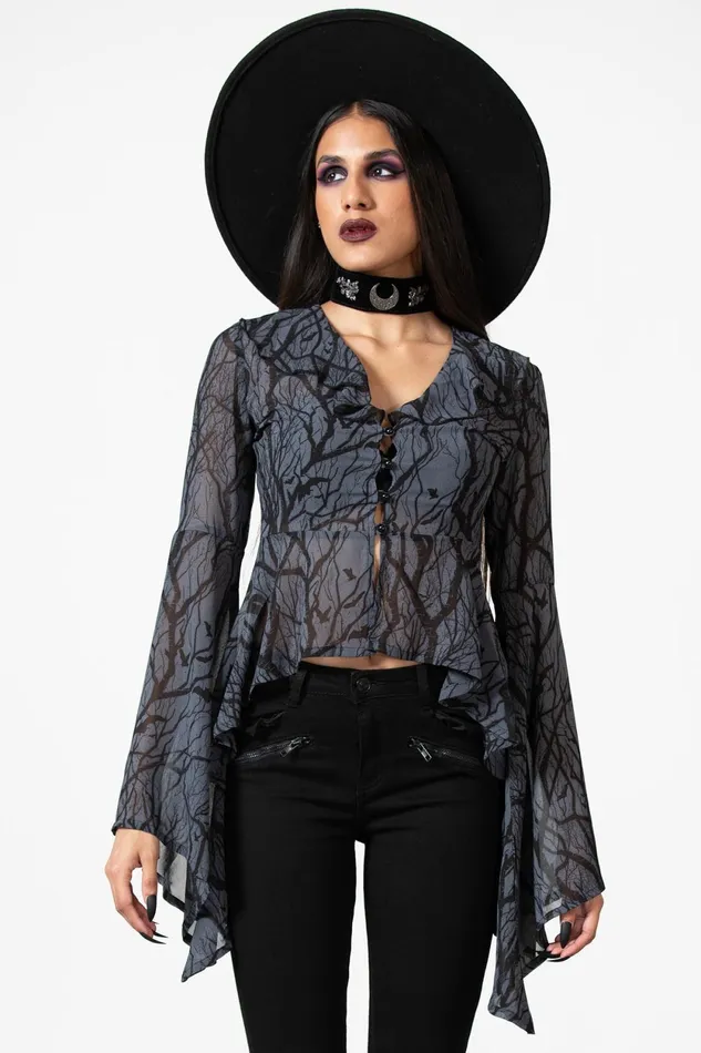 Women Long Sleeves Killstar Spellcraft Long Sleeve Top