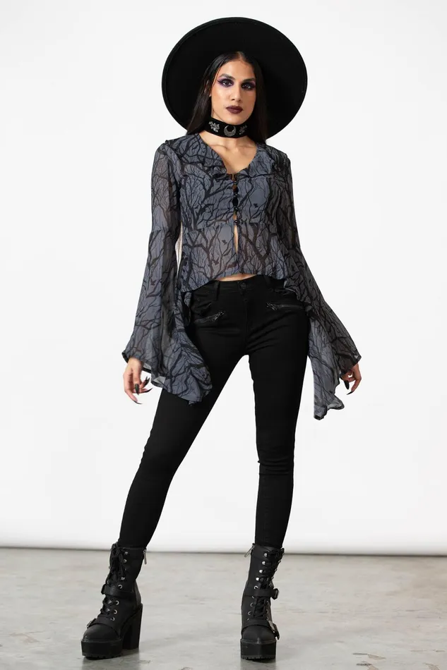 Women Long Sleeves Killstar Spellcraft Long Sleeve Top