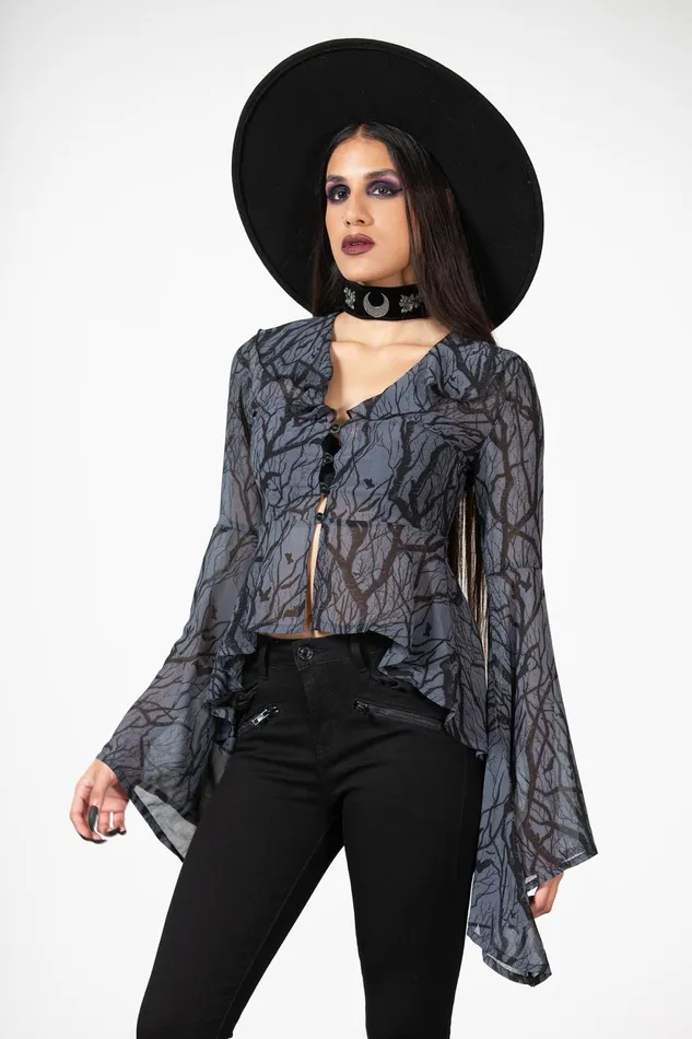Women Long Sleeves Killstar Spellcraft Long Sleeve Top