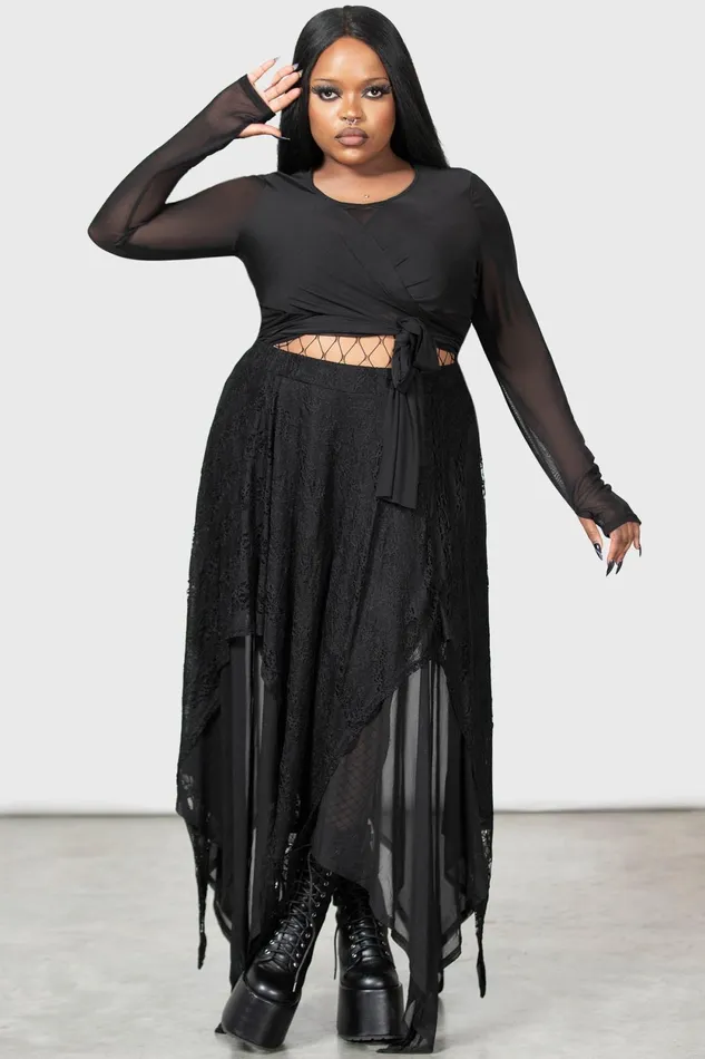 Women Long Sleeves Killstar Sunset Wrap Top