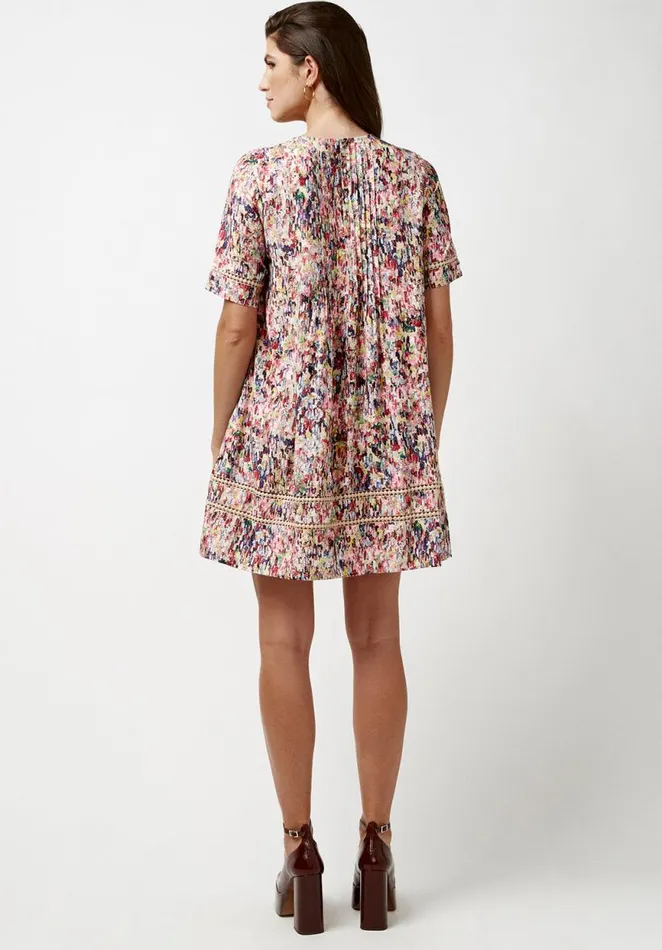 Women Lotus Babydoll Dress Rainbow Mix Buffalo David Bitton Dresses and Jumpsuits