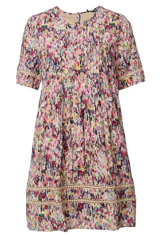 Women Lotus Babydoll Dress Rainbow Mix Buffalo David Bitton Dresses and Jumpsuits