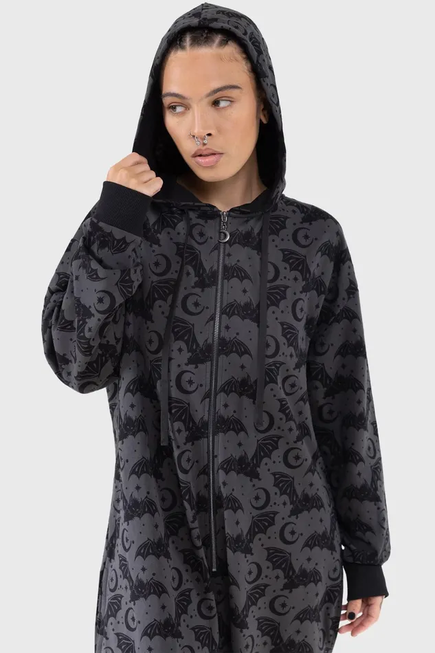 Women Loungewear Killstar Cosmic Bat Onesie