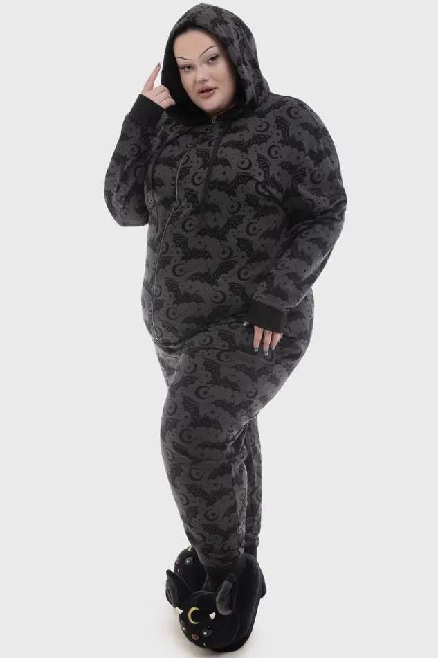 Women Loungewear Killstar Cosmic Bat Onesie