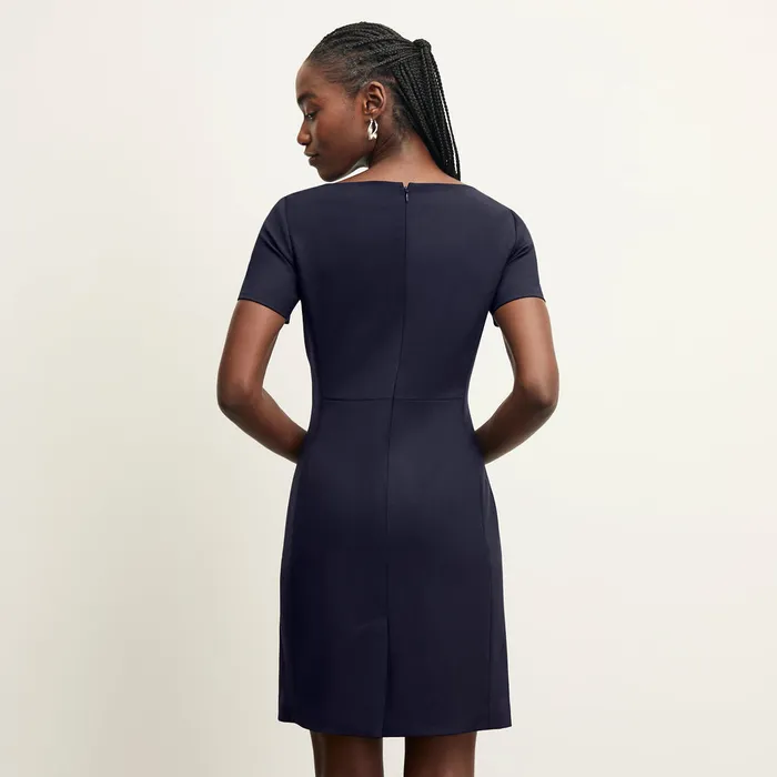 Women M M LaFleur The Rosie Dress 8211 Washable Wool Twill Dark Navy Suiting