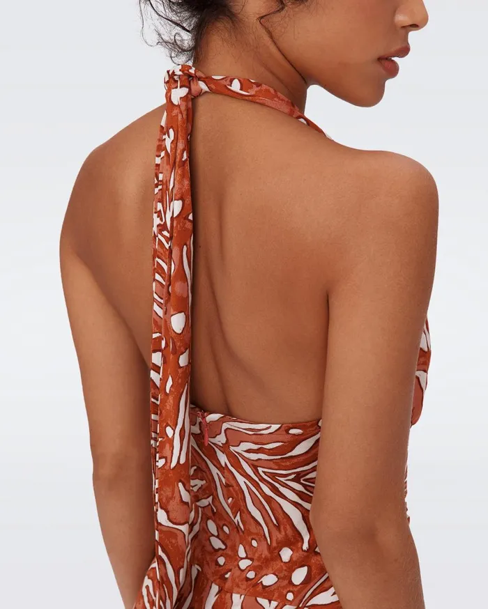 Women Makayla Dress Huge Water Tiger Caramel DVF Dresses