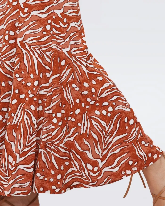 Women Makayla Dress Huge Water Tiger Caramel DVF Dresses