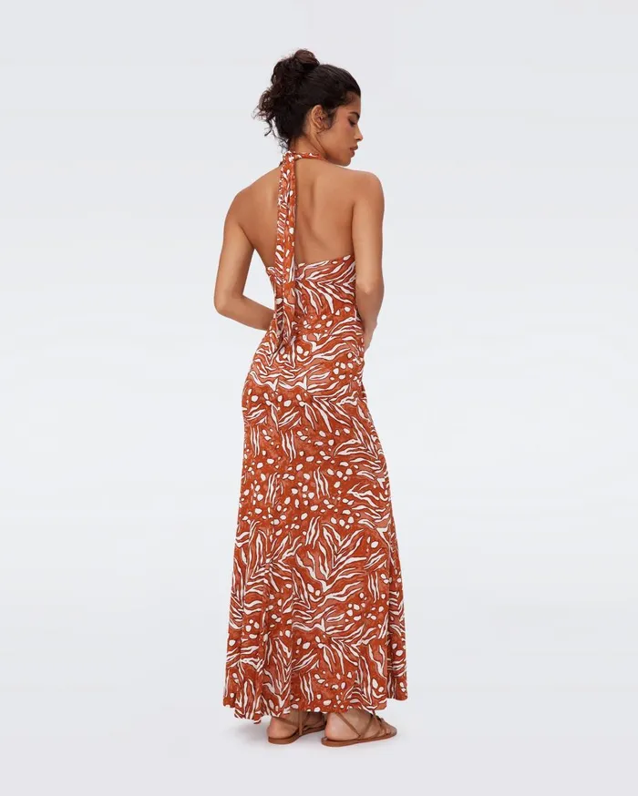Women Makayla Dress Huge Water Tiger Caramel DVF Dresses