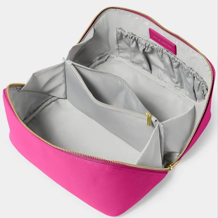 Women Makeup and Wash Bags Katie Loxton Large Personalised Makeup And Wash Bag 8211 Magenta