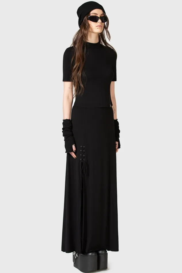 Women Maxi Skirts Killstar Secretly Weep Maxi Skirt