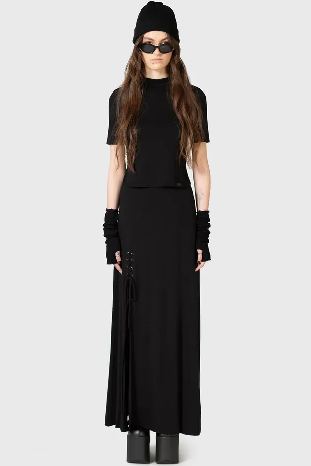Women Maxi Skirts Killstar Secretly Weep Maxi Skirt