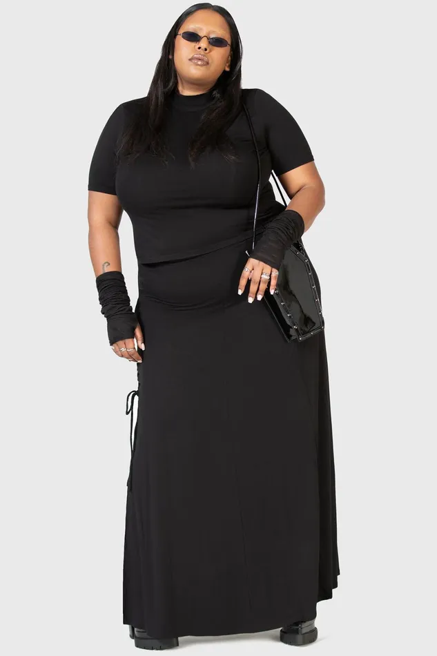 Women Maxi Skirts Killstar Secretly Weep Maxi Skirt