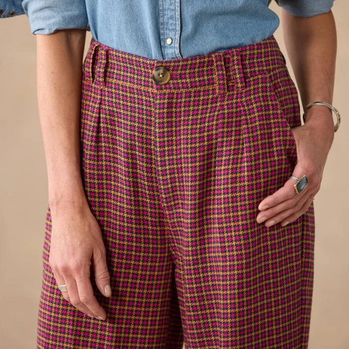 Women Mayra Plaid Pants Rouge Sundance Catalog Pants and Shorts Women Mayra Plaid Pants Rouge Sundance Catalog Pants and Shorts