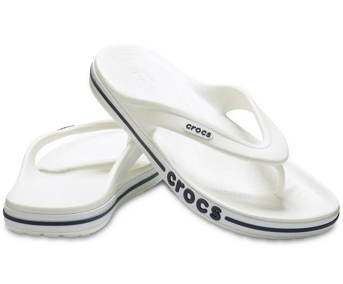 WomenMen Bayaband Flip White Navy Crocs Sandals