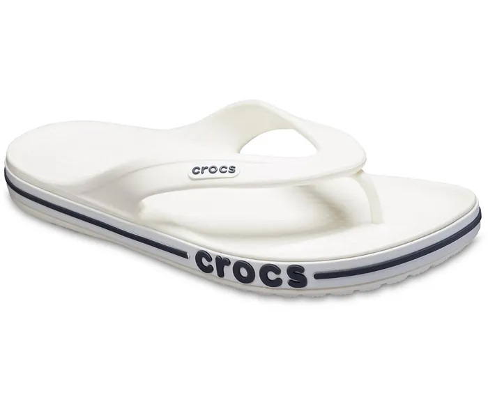 WomenMen Bayaband Flip White Navy Crocs Sandals