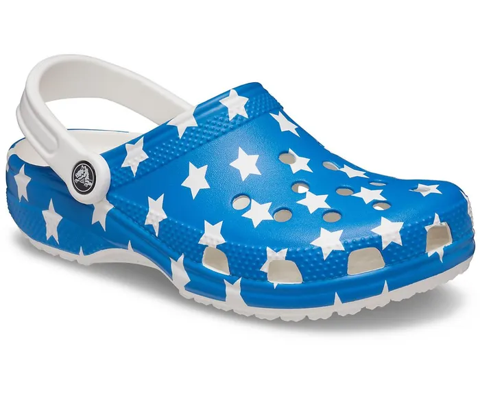 WomenMen Classic American Flag Clog White Multi Crocs Clogs
