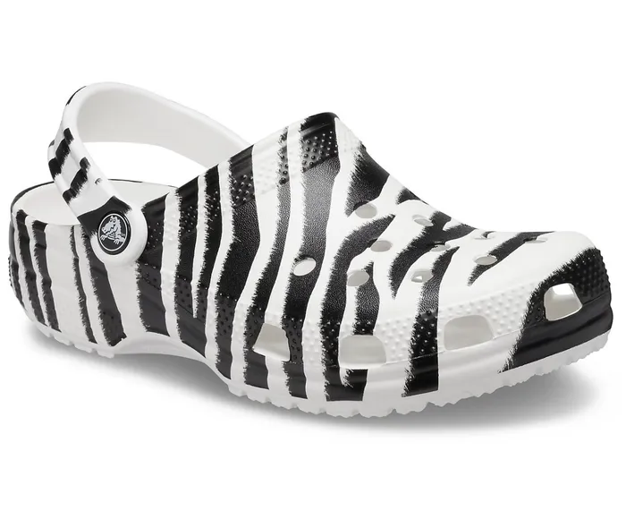 WomenMen Classic Animal Print Clog White Zebra Print Crocs Clogs
