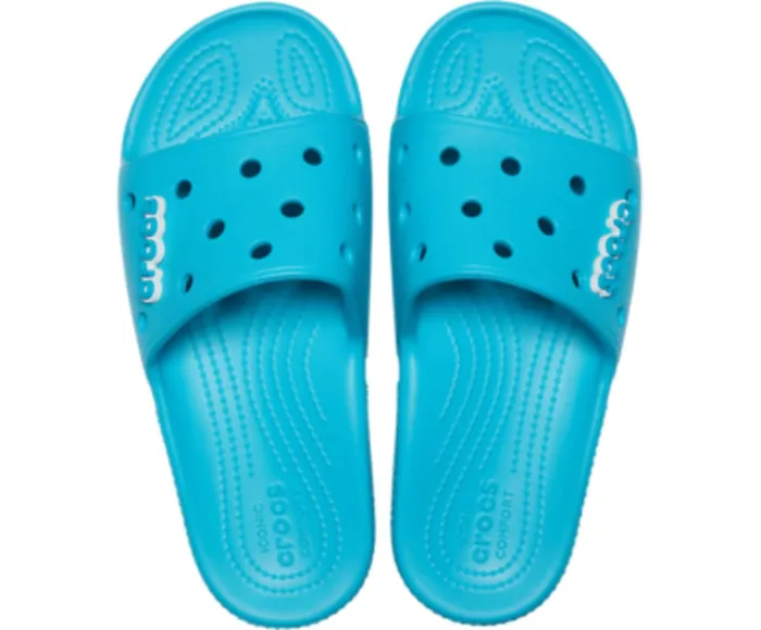 WomenMen Classic Crocs Slide Digital Aqua Crocs Sandals