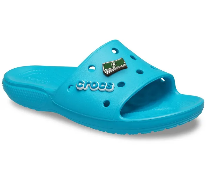 WomenMen Classic Crocs Slide Digital Aqua Crocs Sandals