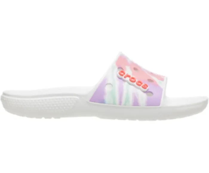 WomenMen Classic Crocs TieDye Graphic Slide Fresco Multi Crocs Sandals