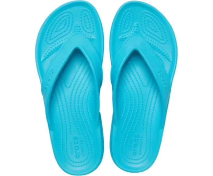 WomenMen Classic II Flip Digital Aqua Crocs Sandals